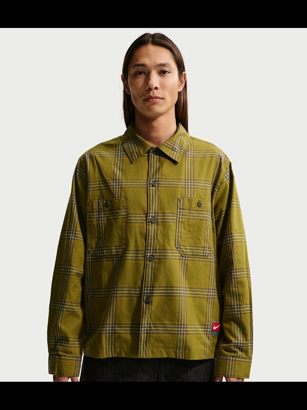 SOLD OUT Nike Life men's Long Sleeve Flannel Shirt XXL 2XL BNWT Olive Black max